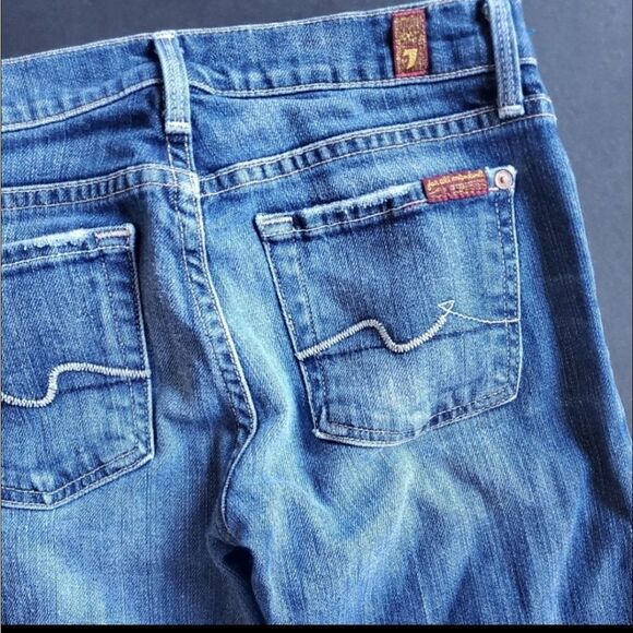 7 For All Mankind Straight Leg Jeans - Picture 8 of 9